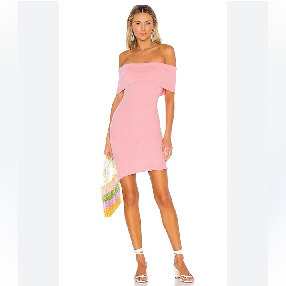 Lovers + Friends Pink Off-Shoulder Mini Dress